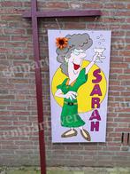 SARAH feestbord makelaarsbord pop verjaardag 50 jaar huren, Ophalen, Zo goed als nieuw, Abraham of Sarah