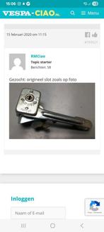 Gezocht dit type slot voor de vespa ciao, Ophalen of Verzenden, Zo goed als nieuw