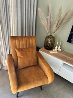 Fauteuil velvet - goudkleurig, Huis en Inrichting, Fauteuils, Ophalen, Zo goed als nieuw, 50 tot 75 cm