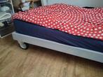 stalen bed op wielen, 160 cm, Grijs, Modern, Gebruikt