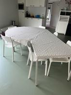 Gratis Af te Halen: Ronde Tafel met Aanzettafel, Huis en Inrichting, Tafels | Eettafels, Ophalen, Overige materialen, Gebruikt