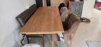 Rofra Eettafel echt hout 240x100 + eettafelbank en 3 stoelen, Ophalen of Verzenden
