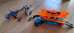 hotwheels heli, jet en rijdende garage, Ophalen, Gebruikt