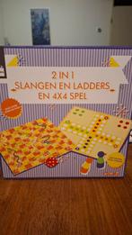 2-in-1 Slangen en Ladders & 4x4 Spel, Hobby en Vrije tijd, Gezelschapsspellen | Bordspellen, Een of twee spelers, Ophalen, Zo goed als nieuw