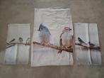 2 persoons dekbedovertrek lits-jumeaux vogels, Beige, Dekbedovertrek, Tweepersoons, Ophalen of Verzenden