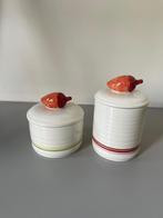 &Klevering Anouk Kramer Voorraadpotten set 2x herfst wit, Ophalen of Verzenden