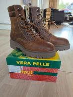 NIEUW: echte leren Output hoge winter schoenen mt 39, Bruin, Nieuw, Ophalen of Verzenden, Output