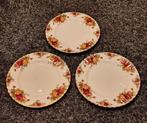 Royal albert old country roses 3x boterhammen borden, Antiek en Kunst, Antiek | Servies los, Ophalen of Verzenden