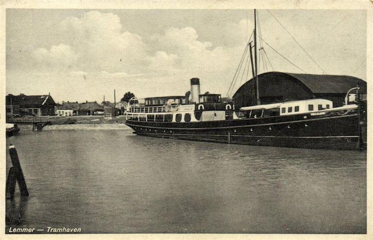 Lemmer - Tramhaven - B-keus - 1934 gelopen, Verzamelen, Ansichtkaarten | Nederland, Gelopen, Noord-Brabant, 1920 tot 1940, Ophalen of Verzenden
