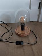 Tafellamp met glazen stolp, Ophalen of Verzenden, Zo goed als nieuw, Glas