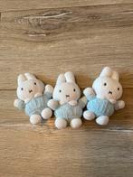 Drie Nijntje knuffels in blauwe trui, Ophalen of Verzenden, Zo goed als nieuw, Konijn