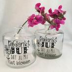 Vaas (glas) afscheidscadeautje thema; afscheid van de juf, Overige kleuren, Nieuw, Ophalen of Verzenden, Glas