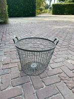 Vintage Zinken Draadmand, Huis en Inrichting, Overige materialen, Gebruikt, Mand, Rond