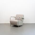 2x Leolux Scylla Fauteuil Laag Beige Leer - Rondjesmotief, Huis en Inrichting, Niet ingevuld, Metaal, Niet ingevuld, 75 tot 100 cm