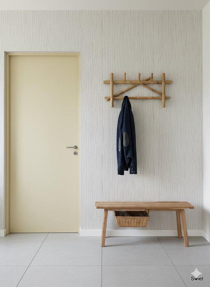 14183 vintage behang burlap draadjes  donkere draden swiet, Huis en Inrichting, Stoffering | Behang, Beige, minder dan 10 m², Verzenden