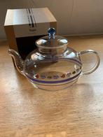 Een nieuwe theepot met het boerenbont motief Inhoud 1.2 lt, Overige typen, Nieuw, Ophalen of Verzenden, Glas