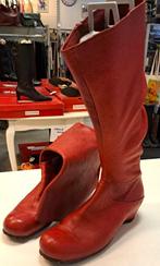 Vialis donker rode echt leren laarzen wedges mt 39 nr 43750, Ophalen of Verzenden, Vialis, Hoge laarzen, Zo goed als nieuw