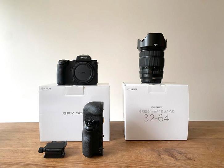 Fujifilm GFX 50s + GF32-64mm + Accessoires, Audio, Tv en Foto, Fotocamera's Digitaal, Zo goed als nieuw, Spiegelreflex, Fuji, Geen optische zoom