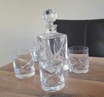Kristal Whiskey karaf plus 4 glazen, Antiek en Kunst, Ophalen