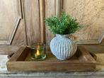 NIEUW leuke set houten dienblad vaas windlicht kunsttak, Huis en Inrichting, Woonaccessoires | Dienbladen, Ophalen of Verzenden