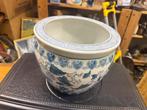 Bloempot met Blauw Motief, Tuin en Terras, Bloempotten, Ophalen, Gebruikt, Rond, Binnen