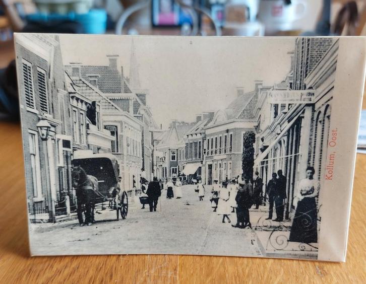 Oude Ansichtkaart Kollum, Oost - Ingelijst, Verzamelen, Ansichtkaarten | Nederland, Ophalen of Verzenden