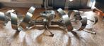Zahl dijkos kroonluchter lamp rvs krullen, Ophalen, Gebruikt, Metaal, Industrieel
