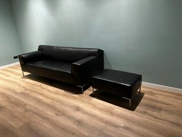 Zwarte DesignonStock BLOQ Bank 3-zits met Hocker beschikbaar voor biedingen