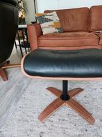 Design Hocker - Leer & Hout, Ophalen, Minder dan 50 cm, Gebruikt, Design