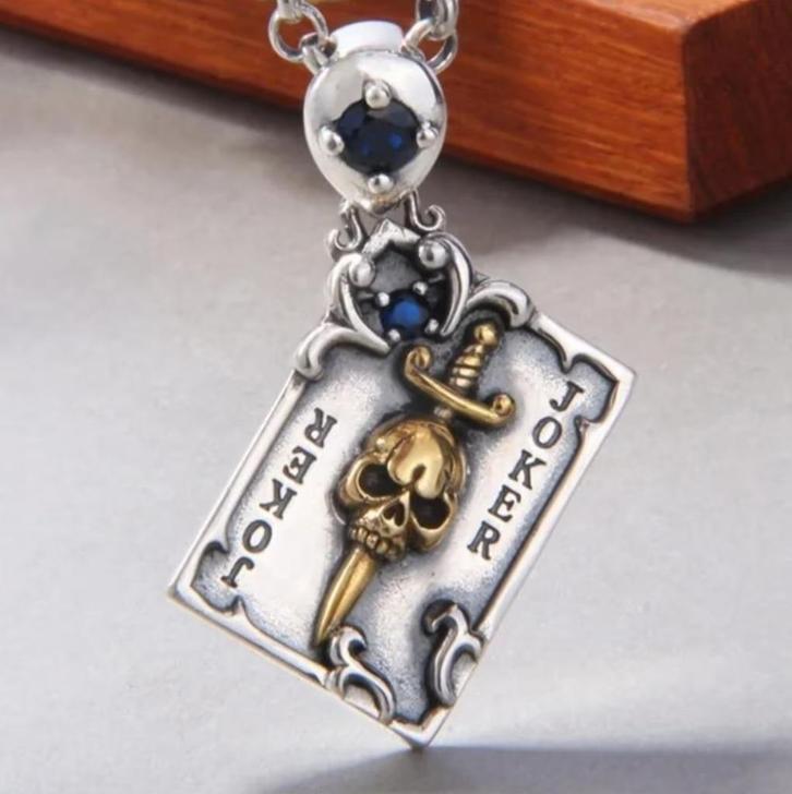 Skull hanger - 925 Zilver, Sieraden, Tassen en Uiterlijk, Kettinghangers, Nieuw, Zilver, Zilver, Overige voorstellingen, Met strass