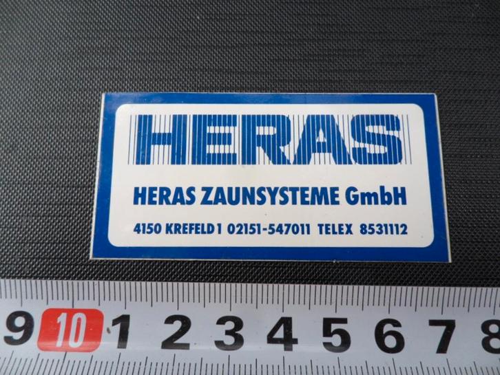 sticker HERAS zaunsysteme gmbh krefeld, Verzamelen, Stickers, Zo goed als nieuw, Ophalen
