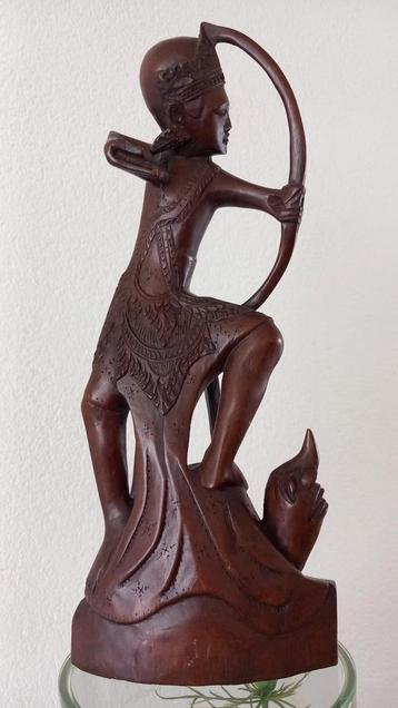 Indonesisch Balinees houten beeld boogschutter art deco ? beschikbaar voor biedingen