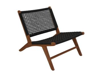 Loungestoel Rio teak met zwart draad merk HSM NIEUW IN DOOS beschikbaar voor biedingen