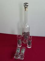 glas borrelglaasjes Schnaps fles likeurfles borrelglas, Ophalen of Verzenden, Zo goed als nieuw, Borrel- of Shotglas
