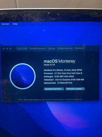 MacBook Pro 2015 - Werkt prima, coatingprobleem beschikbaar voor biedingen