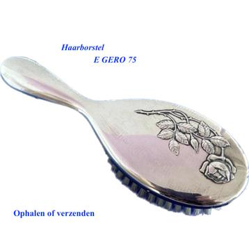Verzilverde Haarborstel E Gero 75  Vintage Borstel beschikbaar voor biedingen
