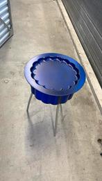 Ikea bijzettafel blauw, Gebruikt, Rond, Modern, Ophalen