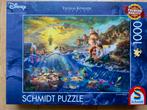 Thomas Kinkade Disney - De Kleine Zeemeermin Puzzel 1000 stu, Ophalen of Verzenden, 500 t/m 1500 stukjes, Zo goed als nieuw, Legpuzzel