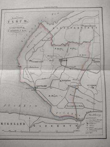 58 Ulrum Niekerk Zoutkamp Zuurdijk Hornhuizen Litho 1862 beschikbaar voor biedingen