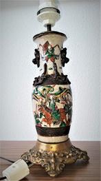 Chinese Nanking of Nanjing porseleinen lampenvoet 19e eeuw, Huis en Inrichting, Lampen | Tafellampen, Gebruikt, Overige materialen