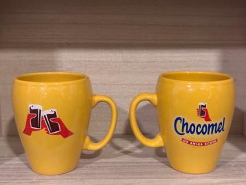 Chocomel bekers, speciale uitvoer, beide kanten opdruk, 2 st beschikbaar voor biedingen