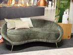 Design bankje groen, Ophalen, 150 tot 200 cm, Tweepersoons, Zo goed als nieuw