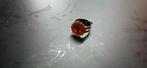 Oranje Ring met Edelsteen, Sieraden, Tassen en Uiterlijk, Ringen, Overige materialen, Gebruikt, 19 tot 20, Oranje