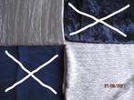 twee grijze lappen stof - plissé - stretch - strijkvrij, Nieuw, Grijs, 30 tot 200 cm, Polyester