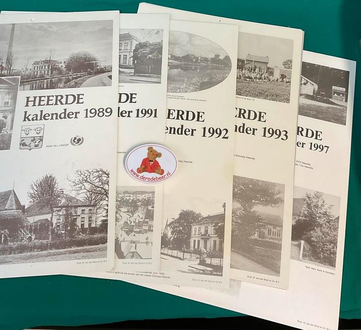 Kalender Heerde, 1989, 1991, 1992, 1993, 1997, Diversen, Kalenders, Gebruikt, Maandkalender, Ophalen of Verzenden