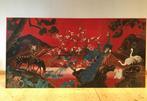 XXL Vintage Aziatisch Wandpaneel Art-Work, Ophalen