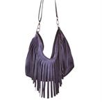 NIEUW Suède tas met franjes, Sieraden, Tassen en Uiterlijk, Tassen | Damestassen, Ophalen, Nieuw, Paars, Schoudertasje