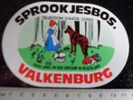 sticker sprookjesbos valkenburg roodkapje vintage, Bedrijf of Vereniging, Zo goed als nieuw, Verzenden