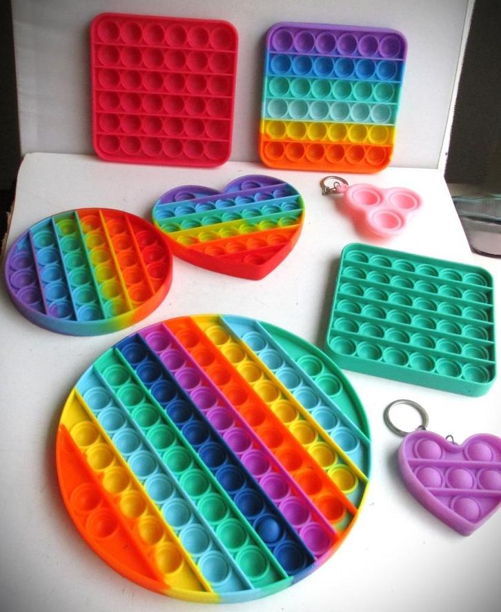 Fidget Toys~Set Pop-it Games~Hartje~Sleutelhanger, Verzamelen, Speelgoed, Zo goed als nieuw, Ophalen of Verzenden