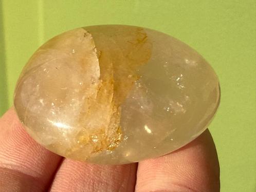 Golden healer - handsteen - Limonietkwarts, Verzamelen, Mineralen en Fossielen, Mineraal, Ophalen of Verzenden